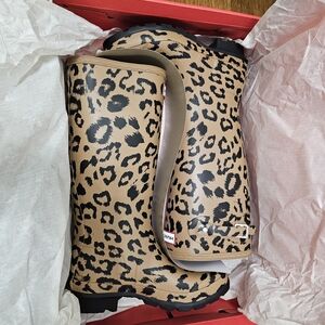 🐆 Brand New Hunter Company Original Hybrid Print Tawny Cheetah Print Rain Boots